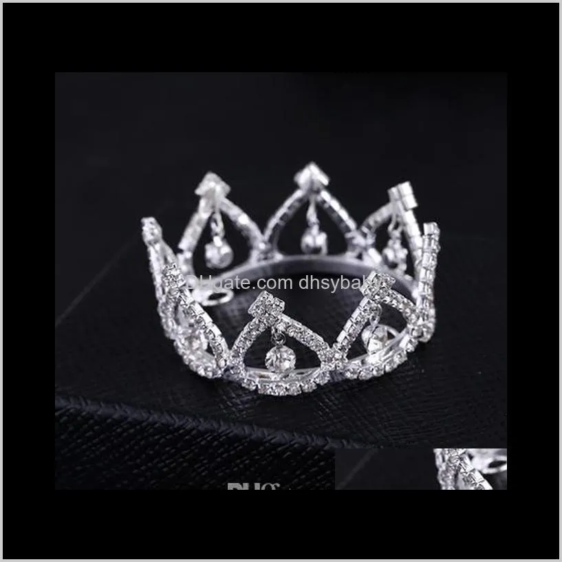 2017 promotion sale trendy zinc alloy tiaras mini rhinestone round tiara crown for newborn - baby photo prop