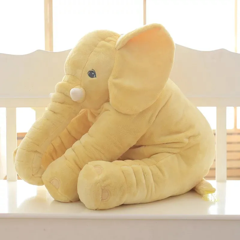 60 cm de 40 cm de travesseiro de elefante macio de pelúcia para dormir para trás almofada de pelúcia recheada travesseiros recém -nascidos boneca companheiro de brincadeira almofadas crianças brinquedos s2972761