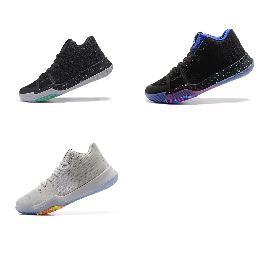 Kyrie Irving 3 Rebel Sport Basketball Shoes For Men Black Ice