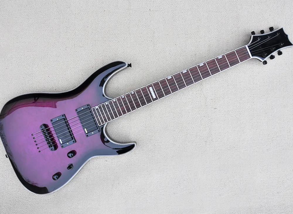 Purple electric guitar with EMG Pickups,Rosewood Fretboard,offering customized services