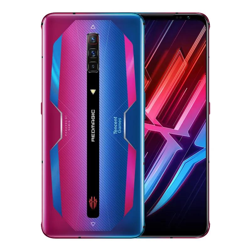 기존 Nubia Red Magic 6 5G 휴대 전화 게임 12GB RAM 128GB 256GB ROM Snapdragon 888 64.0MP Android 6.8 인치 전체 화면 지문 ID 5050mAh 스마트 핸드폰