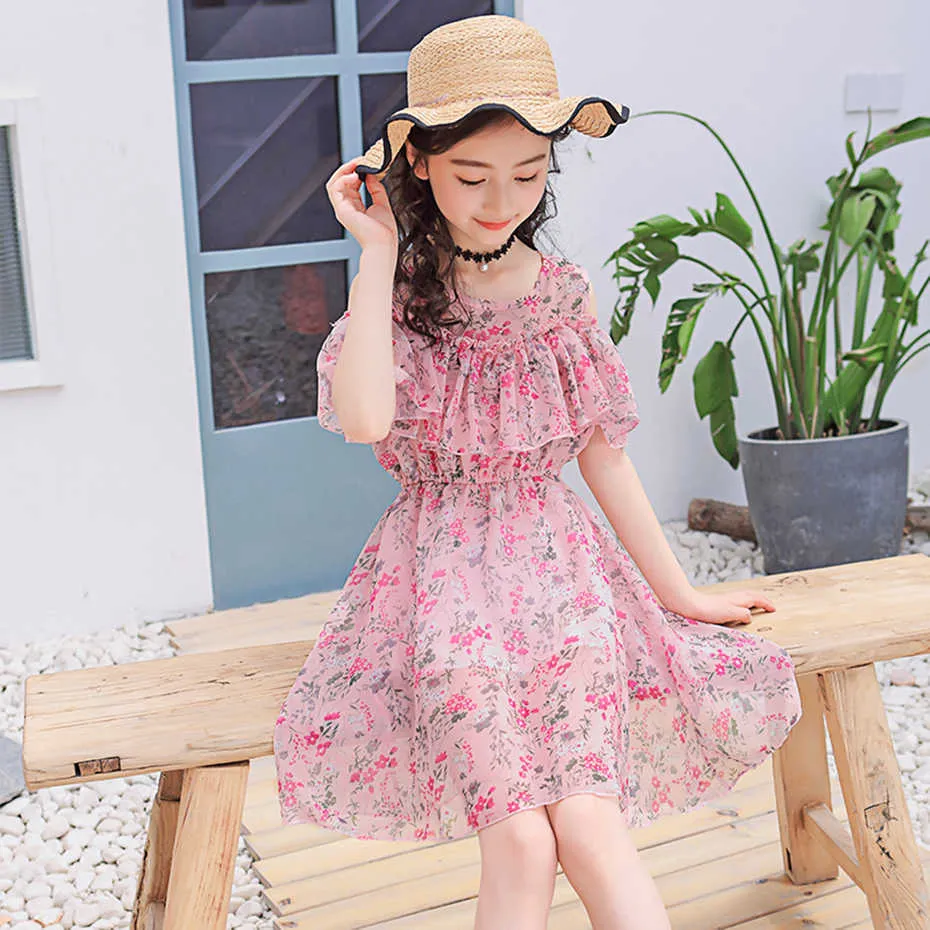 Girls Knee-Length Floral Beach Dress Off Shoulder Summer Clothes for Kids  Ages 4-12 Polyester from Dhgate Girl's Dresses - price 30.61