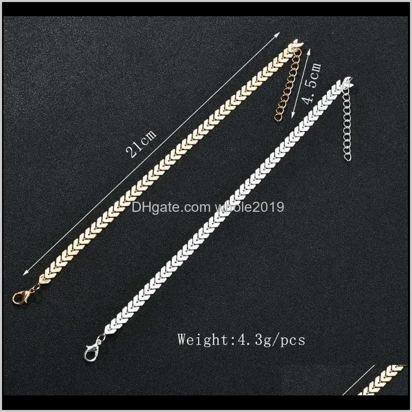 trendy arrow anklet for wome vintage yoga leg bracelet beach summer style female barefoot chain jewelry anklets