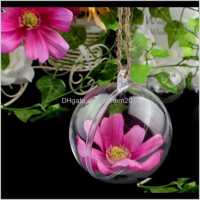 transparent fillable decoration white ball clear bauble ornament supply for romantic wedding christmas tree 50mm/80mm wen4418
