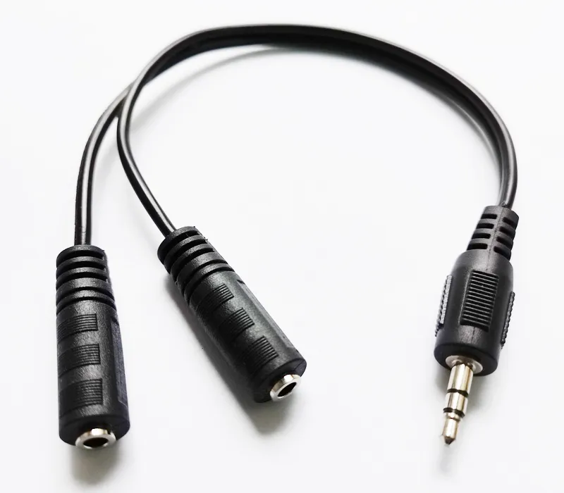 Audio Cables, 1/8" 3.5mm Stereo Male to Dual 3.5 Female Plug Headphone Mini Jack Splitter Y adapter Connector Cable/10PCS