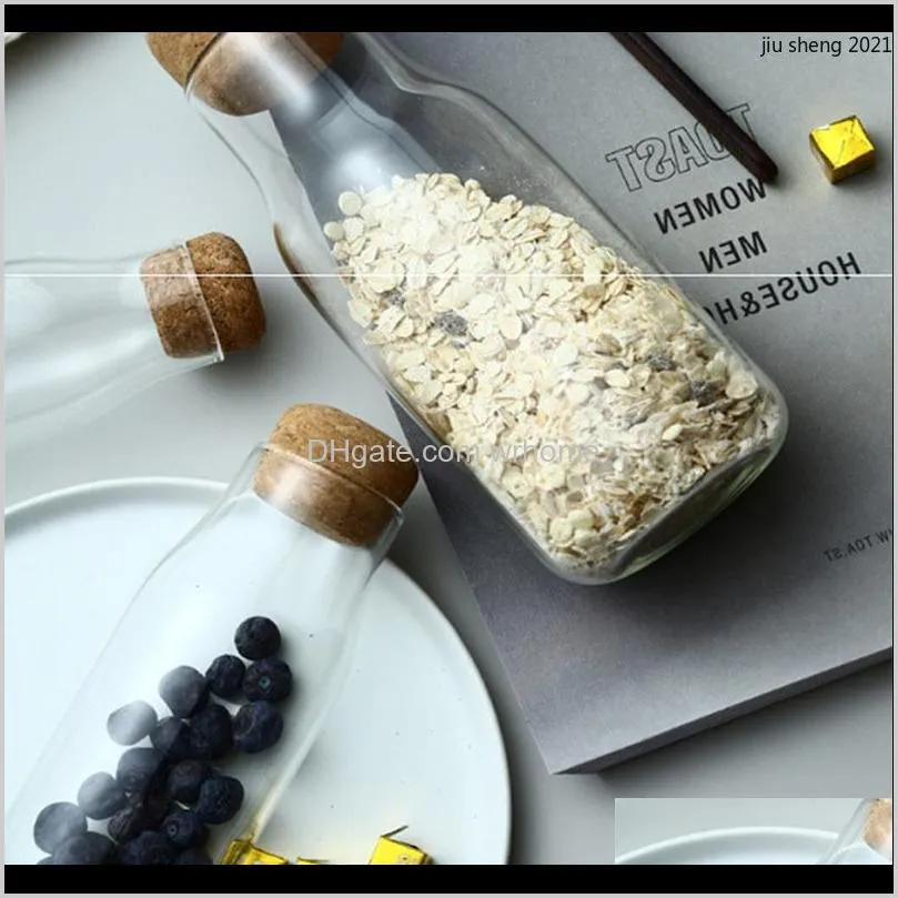 glass cork sealed candy jar household lead- glass storage bottle multigrain coffee storage tank transparent bottle