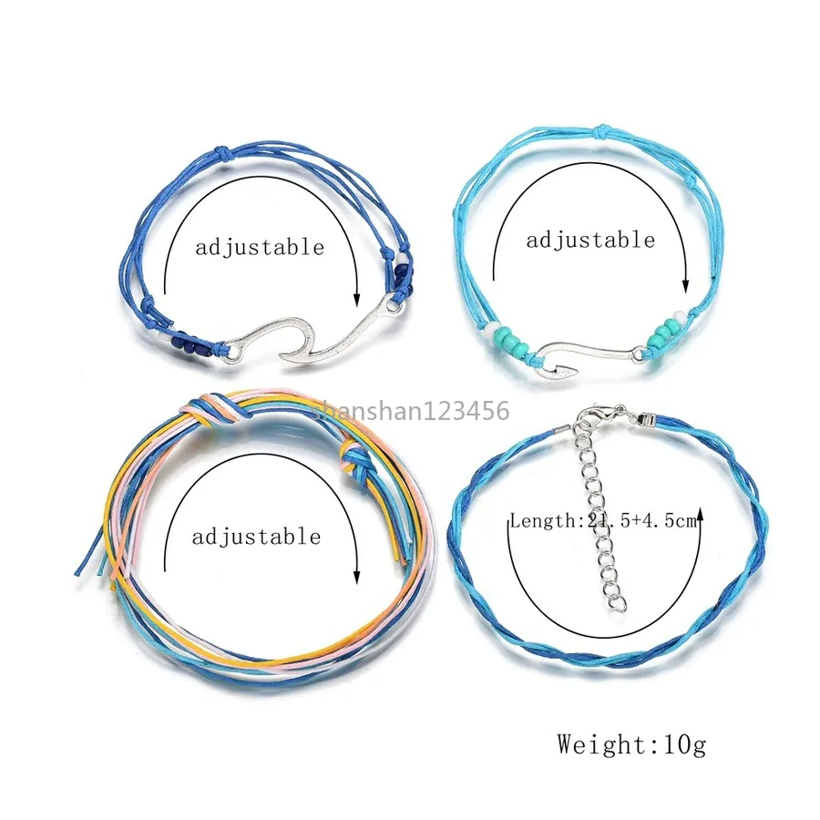 Multilayer Adjustable Fish Hook Bracelet For Women Perfect For Summer Beach  Turquoise Jewelry By Will And Sandy From Shanshan123456, $0.96