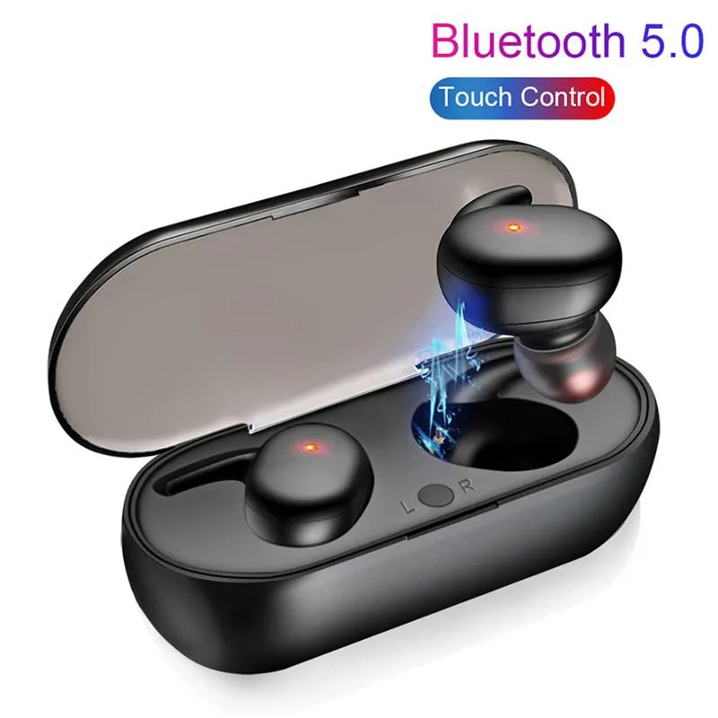 Y30 TWS Bluetooth 5.0イヤホンミニワイヤレスイヤーボーズタッチコントロールスポーツセルフォンヘッドフォンのためのヘッドセット