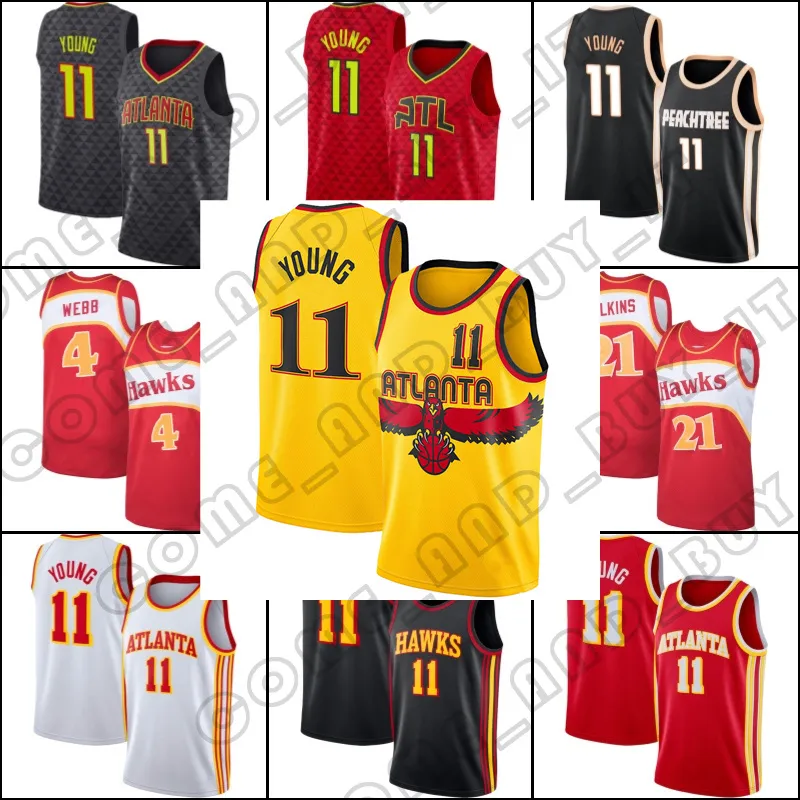 11 Trae Basketball Young Jersey Spud 4 Webb Jerseys De'Andre 12 Hunter Throwback Uniform الذكرى 75