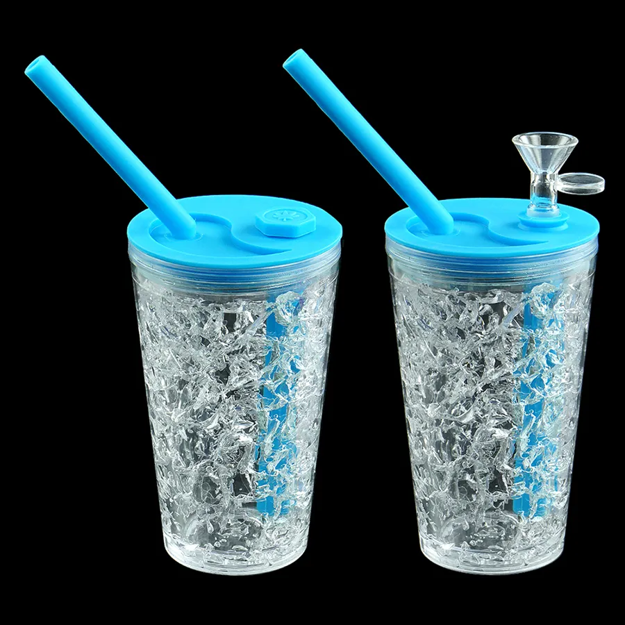Summer Style Drink Cup Hookahs Water Bong Pipe Glas Olie Rigs Herb Bubbler Hookah Roken Accessoires Aangepaste Link