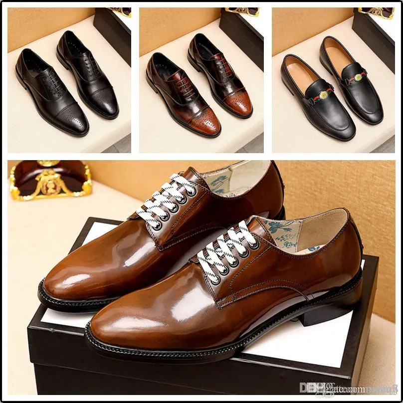 A1 Nieuw Mannen Kwaliteit Patent Lederen Schoenen Zapatos de Hombre Size Black Koe Lederen Zachte Man Jurk Schoenen Man Flat Classic Oxfords 33