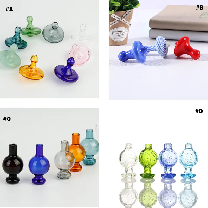 Spinning Directional Carb Cap smoking Glass bubble CarbCaps about 26.5mm OD with air hole For 25mm Quartz Banger dab oil rigs