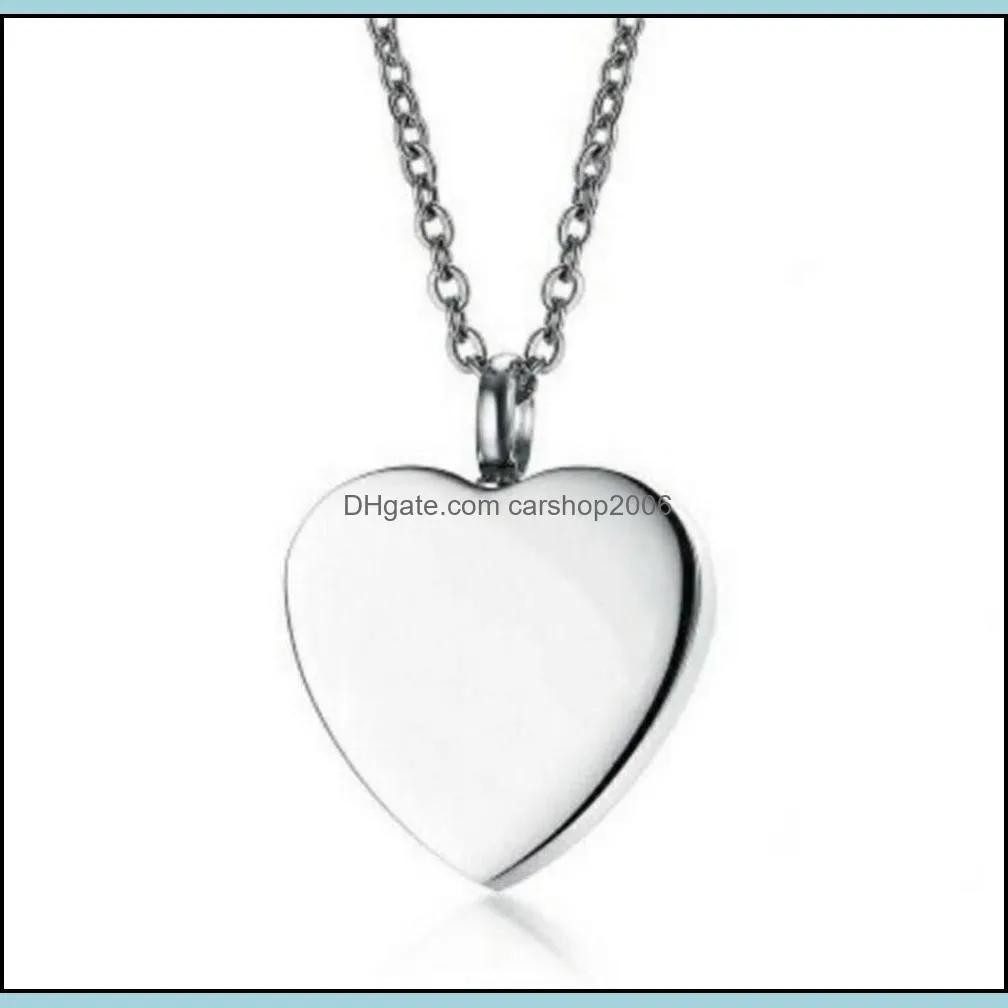 Factory Dog Tag ID Card Heart Urn Pendant Necklace For Ashes heaven Memorial Keepsake Cremation Jewelry