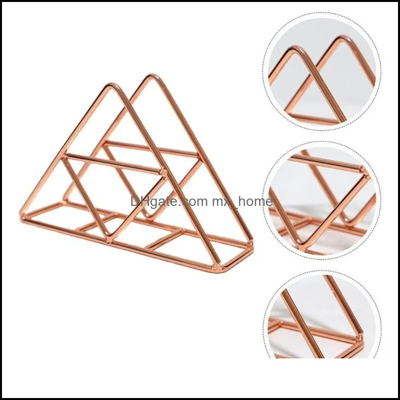 Napkin Rings Triangle Holders Luxury Retro Novelty Table Desk Decor Rack