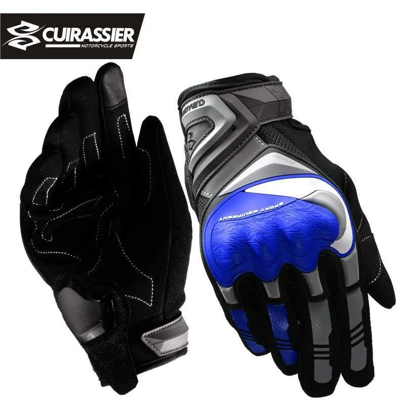 Cuirassier UX100 Touchscreen Moto Guanti da dito Completo Protettivo Gear Racing Biker Guida Moto Moto Moto Motocross 2021 Nuovo H1022