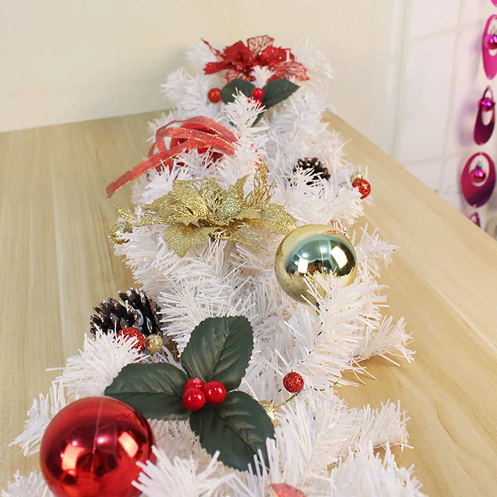 クリスマスツリーパインガーランドの装飾、diyカラフルな暖炉を
