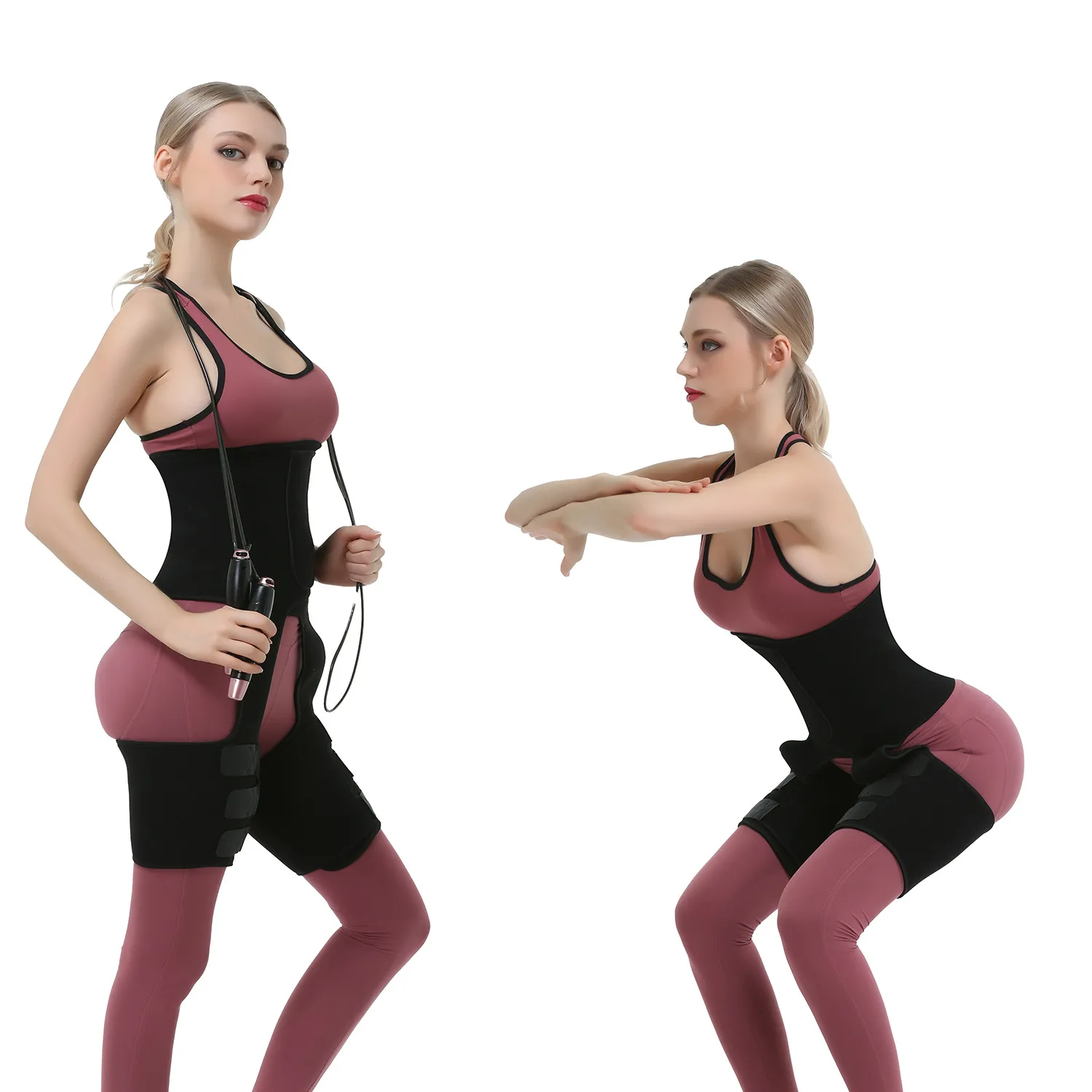3 In 1 Neoprene Sauna Sweat Girdle For Waist Hip And Thigh Exercise Trainer Corset For Back Support For Hip Lift Leg Slimming Or Shapewear Suit DHL Shipping From Buymall 20 DHgate.Com
