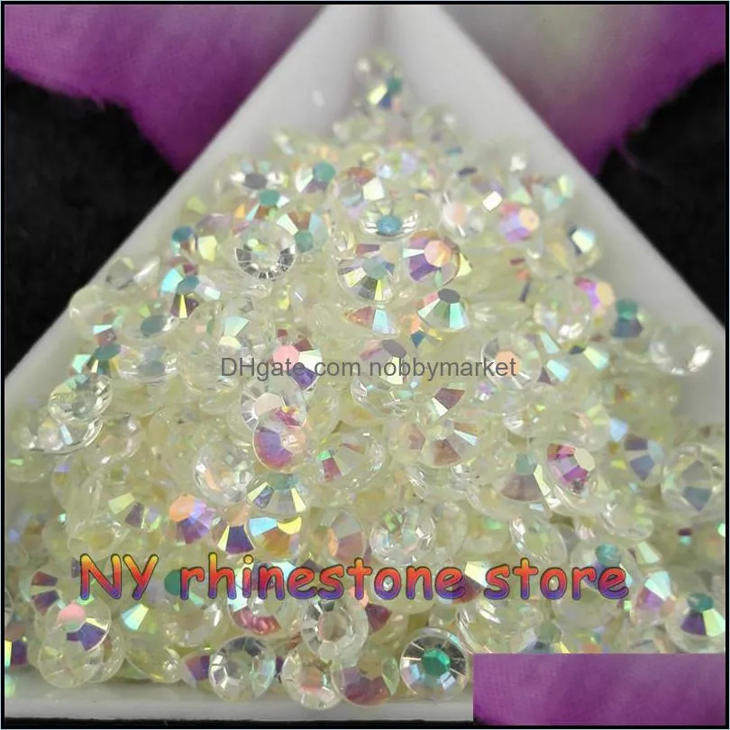 5000pcs/bag SS16 4mm 10 Color Jelly AB Resin Crystal Rhinestones FlatBack Super Glitter Nail Art Strass Wedding Decoration Beads Non