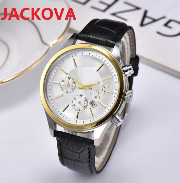 Alta Qualidade Big Dial Watches 44mm Japão Quartz Movimento Homens Assista Waterproof WristWatches Montre de Luxe Valentine Presente de Natal presente