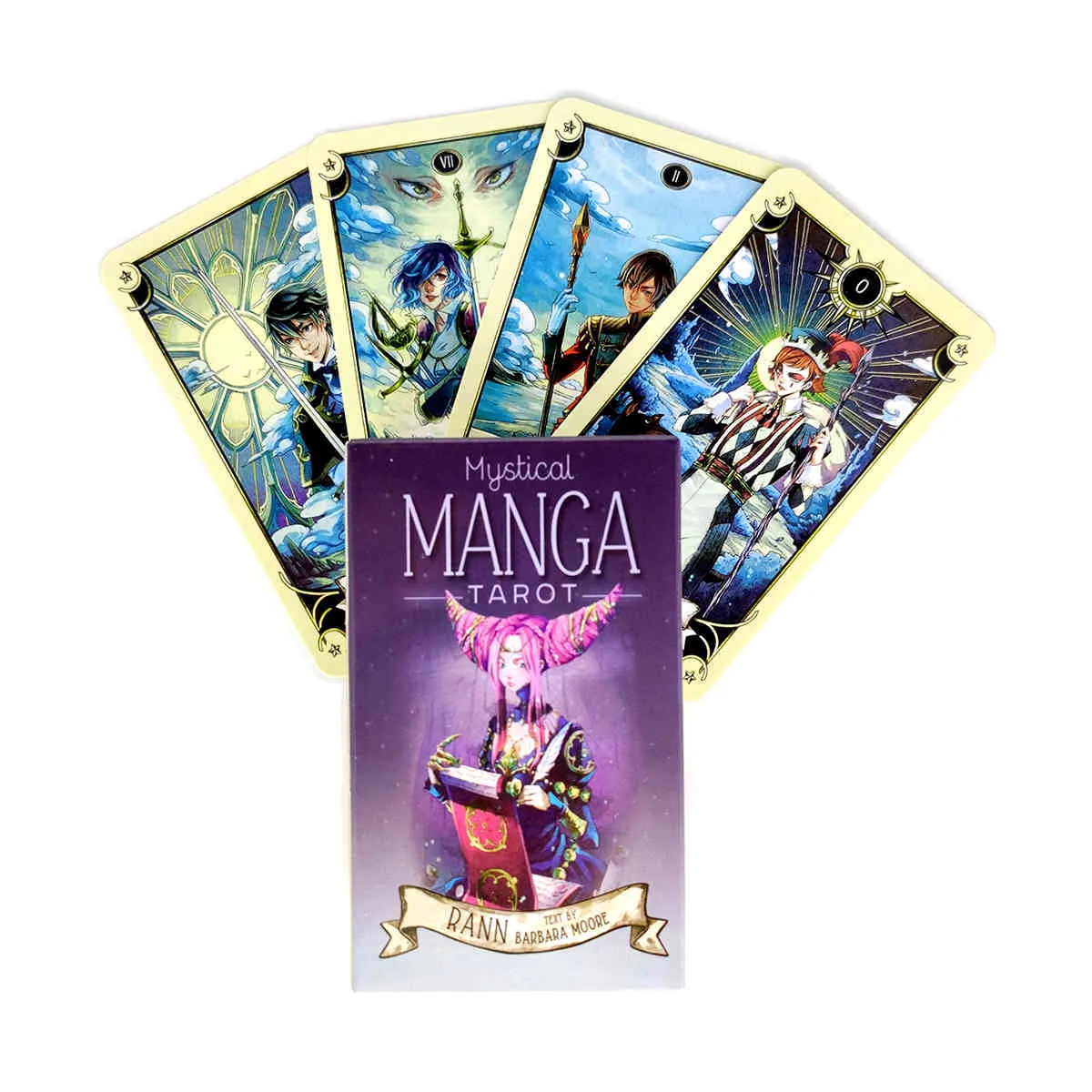 Mystical Manga Tarot Cards Guidance Divination Entertainment Party Jeu de société Guide PDF Prend en charge la vente en gros 78 feuilles / boîte