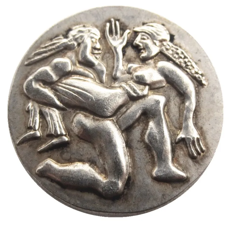 G (27) Греция древнее посеребреерешенное поресенное покрытие копией монеты металла умирает производство заводской цена