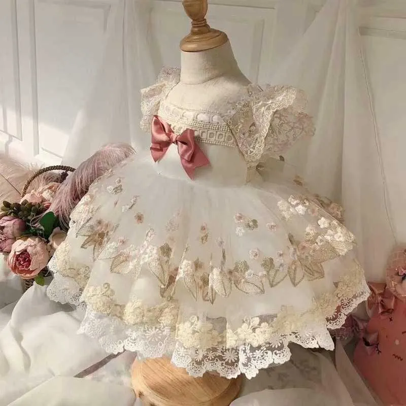 Spanish Girls Royal Dress Baby Birthday Party Dresses Kids Toddler Girl Lolita Princess Ball Gown Infant Boutique Clothing 210615