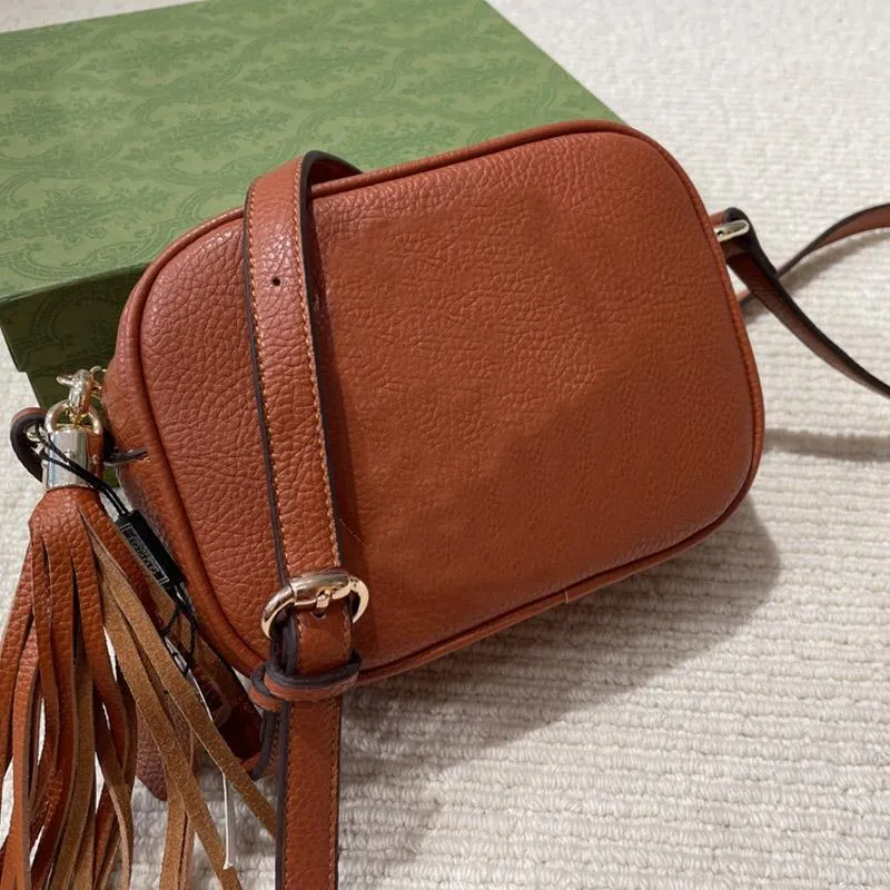 Soho Camera Bag Women Handbag Shoulder Crossbody Bags with Tassel Soft Leather Classic Letter Casual Clutch Zipper Purse Star Style