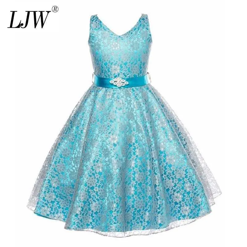 3-12 ans fille DrKids mariage demoiselle d'honneur enfants Girs robes été soirée PrincLace Costume filles vêtements X0803