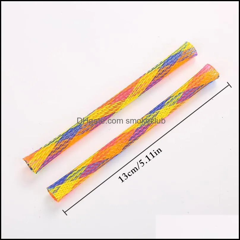 Cat Toys 5PCS Random Color Colorful Spring Tube Toy Stretchable Interactive Coil Teaser Training Dorakitten
