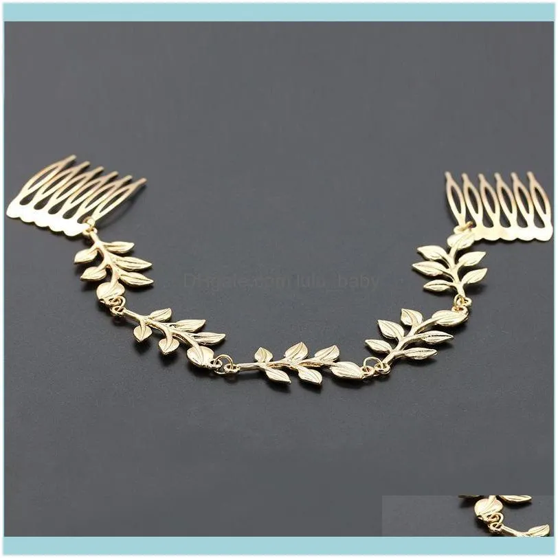 Hair Clips & Barrettes Classic Wild Metal Chain Leaves Comb Caccessory Women Hairpin Fashion Jewelry