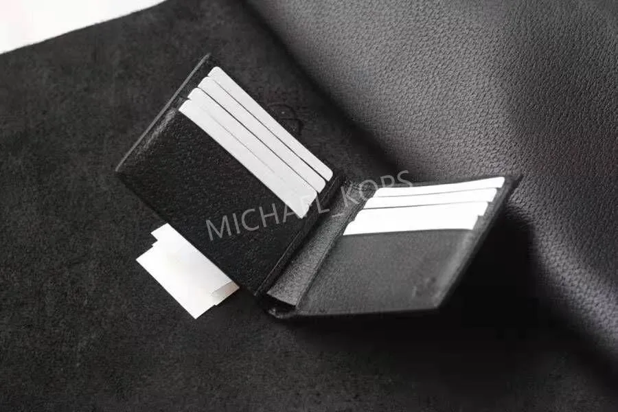 Men leather luxury designer wallets famous men wallets bee Long black purse bee short purse Credit Card High quality Card Holders