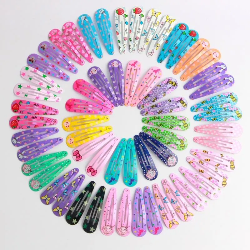 Hair Accessories 20/40 Pcs/Lot Clips Candy Color Dripping Clip Princess Barrette Korean Hairclip Cartoon Headdress Hairpins For Girls