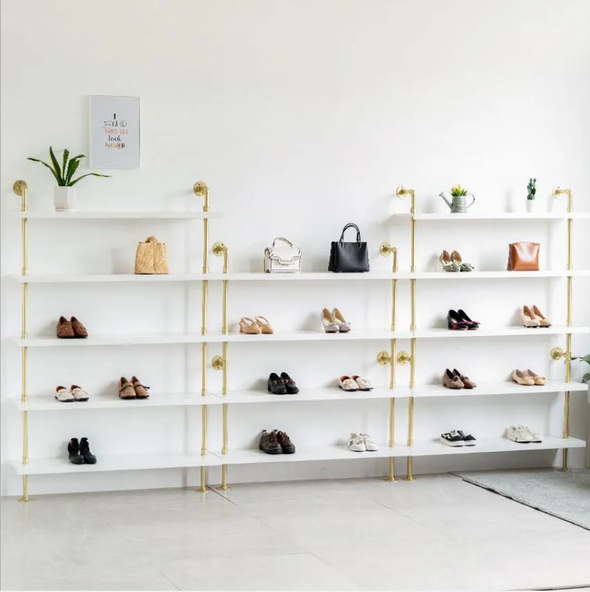 Commerciële meubels Schoenopslagrekken op Wall Multi-Layer Display Shelf Bag Rack Cabinet