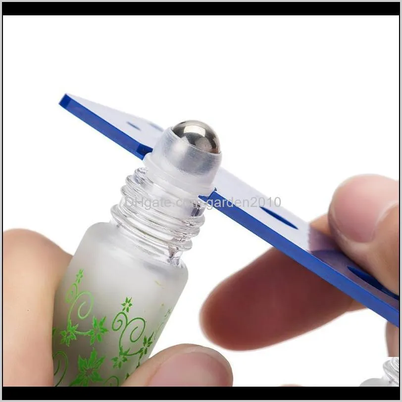 refillable  oil bottle 6pcs 10ml glass roll-on bottles with roller ball