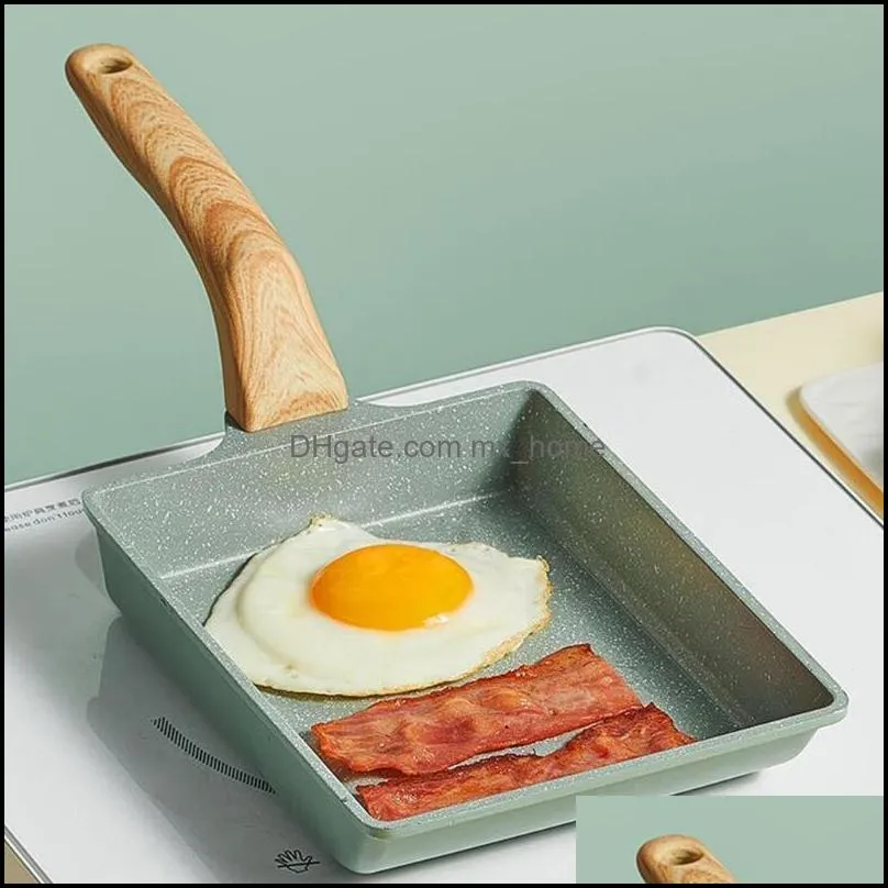 Japanese Omelette Pan Nonstick Tamagoyaki Egg Retangle Small Frying R9UF Pans