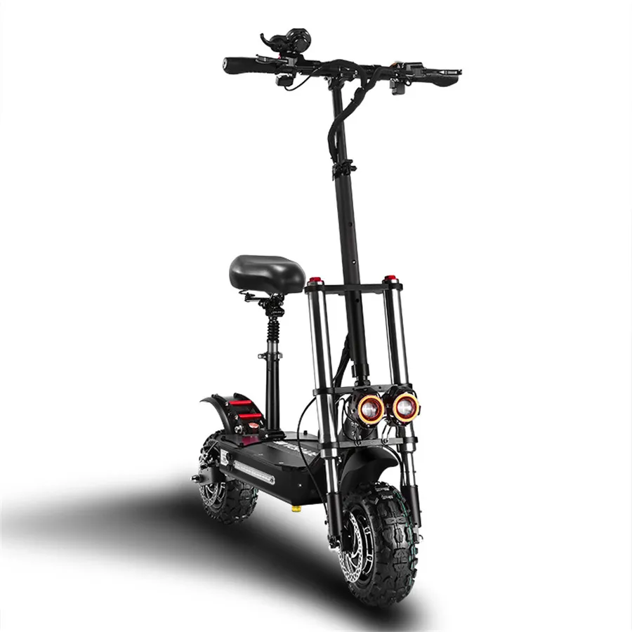 electric scooters for adults with seat dual-motor hydraulic suspension off-road 5600W riding contrast razor