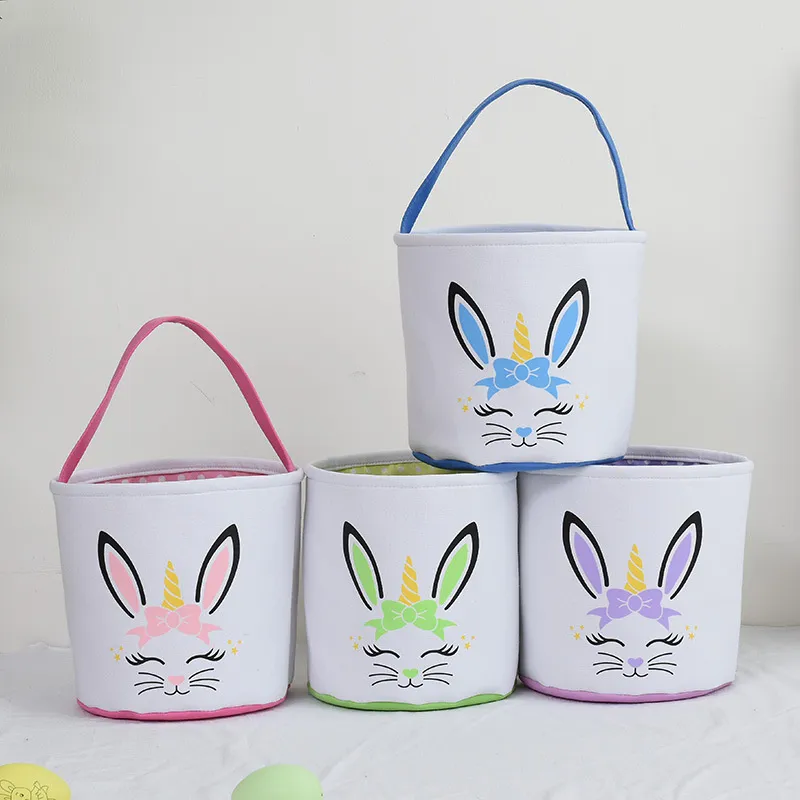 2022 Пасхальные кролики Bucket Bag Projective Printized Bunny Print Bescets Подарочная фестиваль Партии