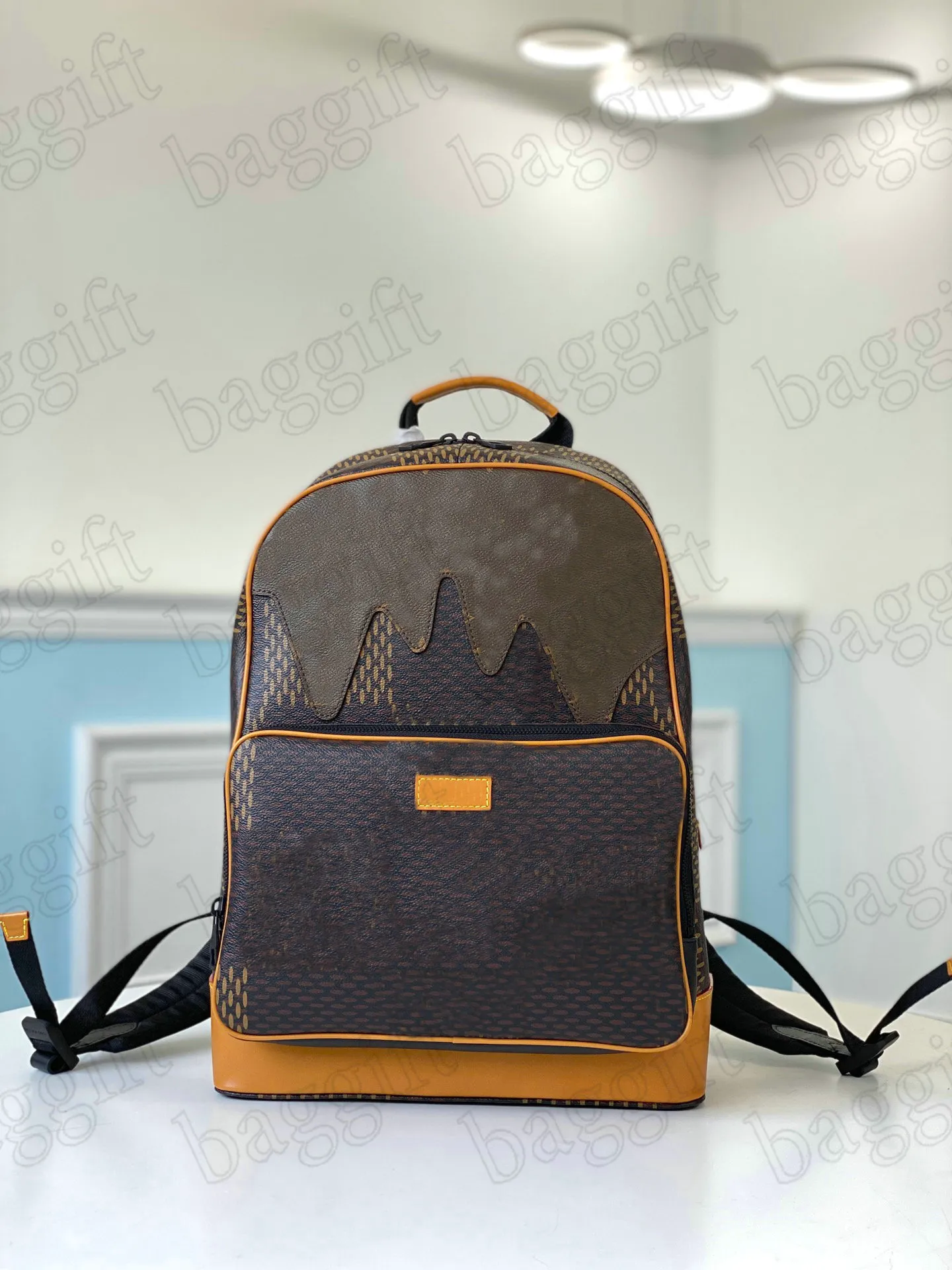 Nigo Campus Backpacks Damier Ebene Giant Brown Mens Designer Bag Womens