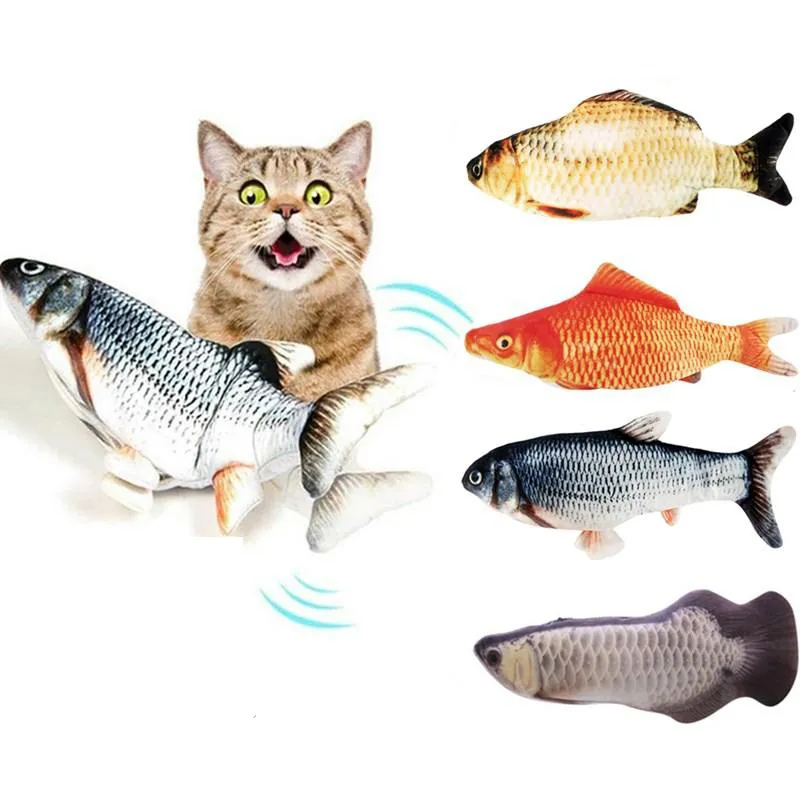 Chats remuant cataire jouet 35CM danse mobile disquette animaux poissons jouets USB charge Simulation chat électronique ToyZC584