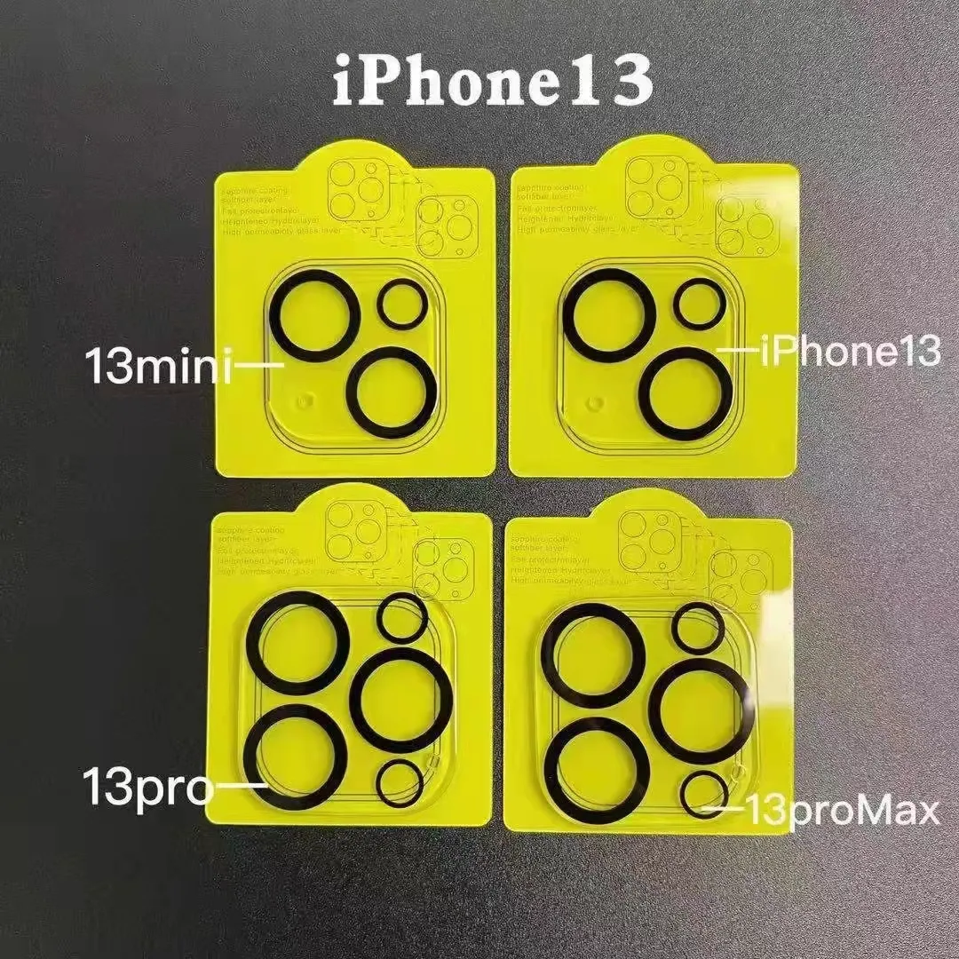 3D Temperli Cam Kamera Koruyucu iphone 13 Pro Max Len Tam Kapak Film Apple Mobile 12 Serisi ile Perakende Paketi