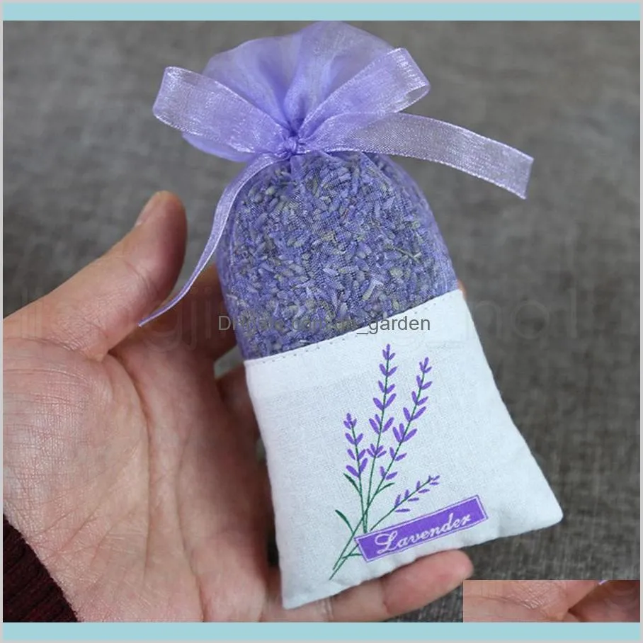Purple Cotton Organza Lavender Sachet Bag