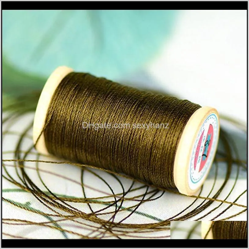 hand-woven embroidery thread tassels line roll of 0.3mm polyamide fibre line 50m high strength 3 strands thread khaki1