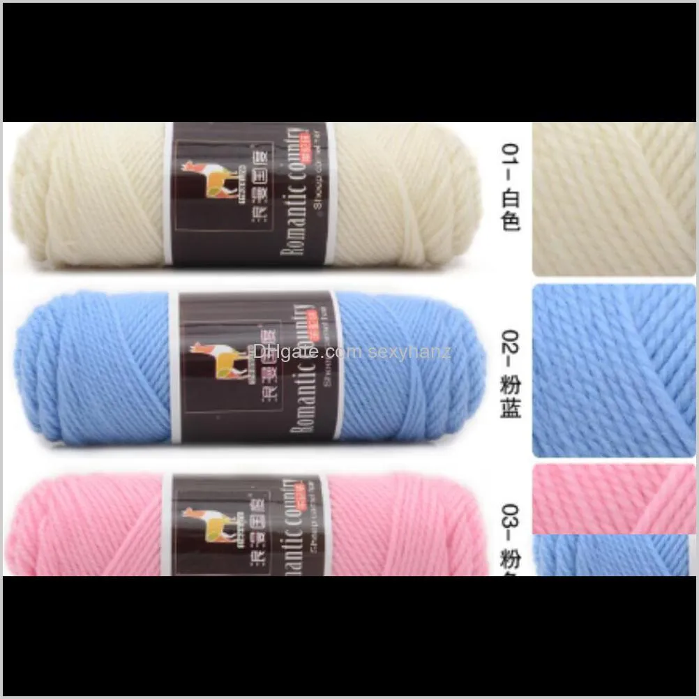 100g/pcs colorful thick yarn for knitting baby knitting work wool yarn for hand knitting thread alpaca wool yarn