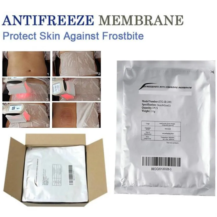 Membrana antigelo Cryo Anti Anti Congezing Membrane Accessori per Cryoloterapia Cryolipolysis Machine 27 * 30cm 34 * 42 cm Alta qualità