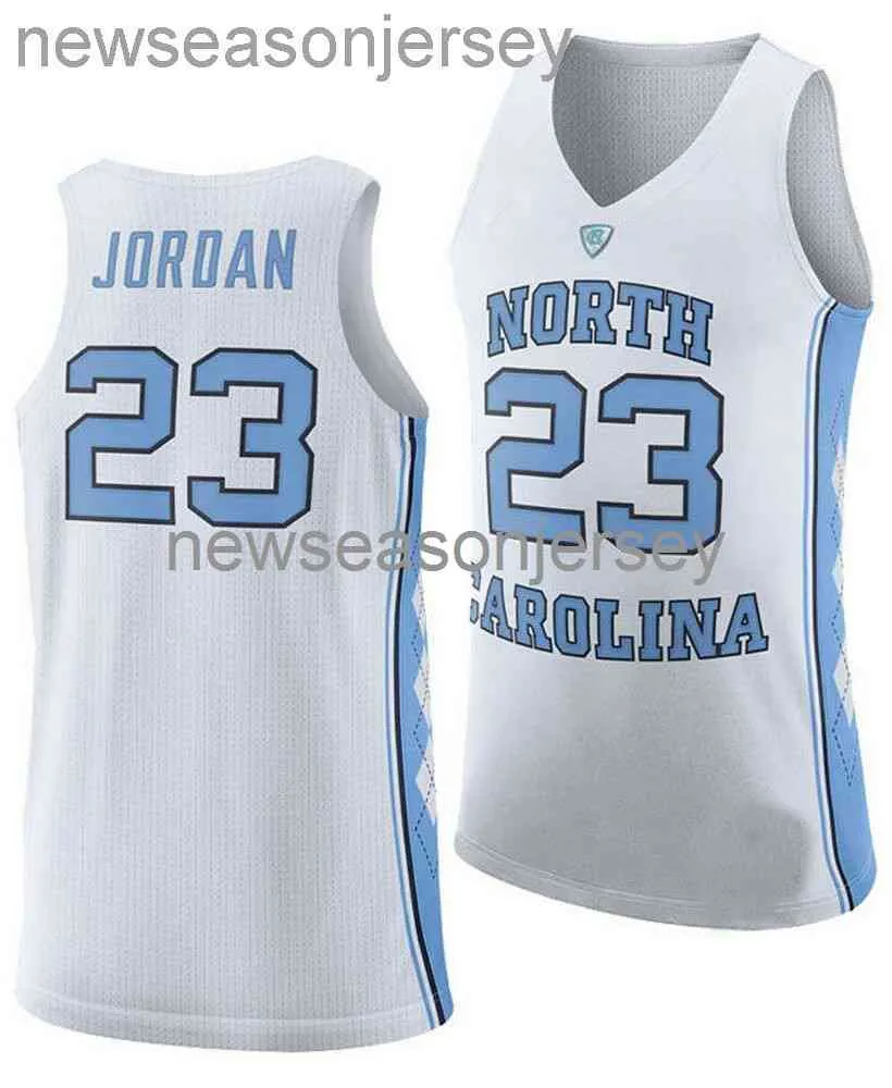 Zszyty UNC North Carolina Tar Heels #23 Jersey Dostosuj dowolne numery xs-5xl 6xl koszulka do koszykówki