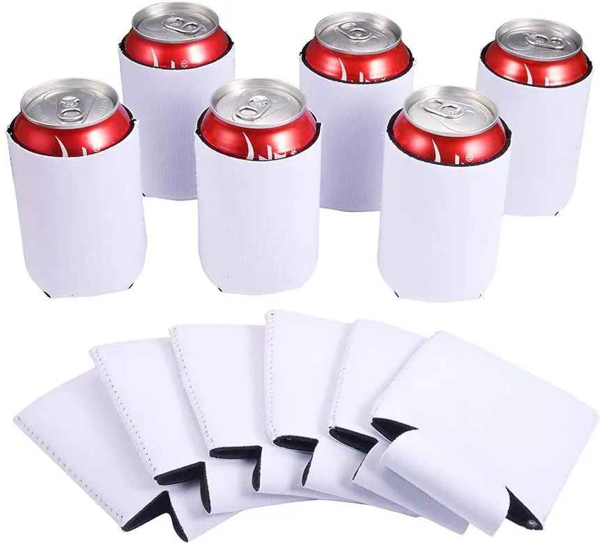 Wholesale Blank White 12oz Neoprene Can Cooler Sleeves