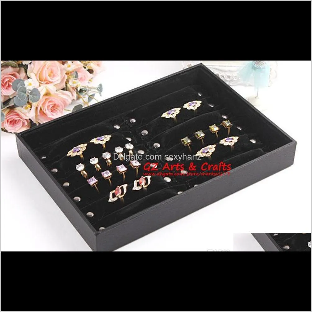 ring tray sponge ring jewelry holder jewelry packaging display stand button detachable ring stick ring jewellery boxes gift box