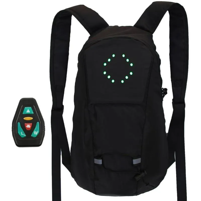 Mochila reflexiva de sacolas ao ar livre com controle remoto leve para o ciclismo noturno, com equipamento de bolsa de segurança esportiva LED LED