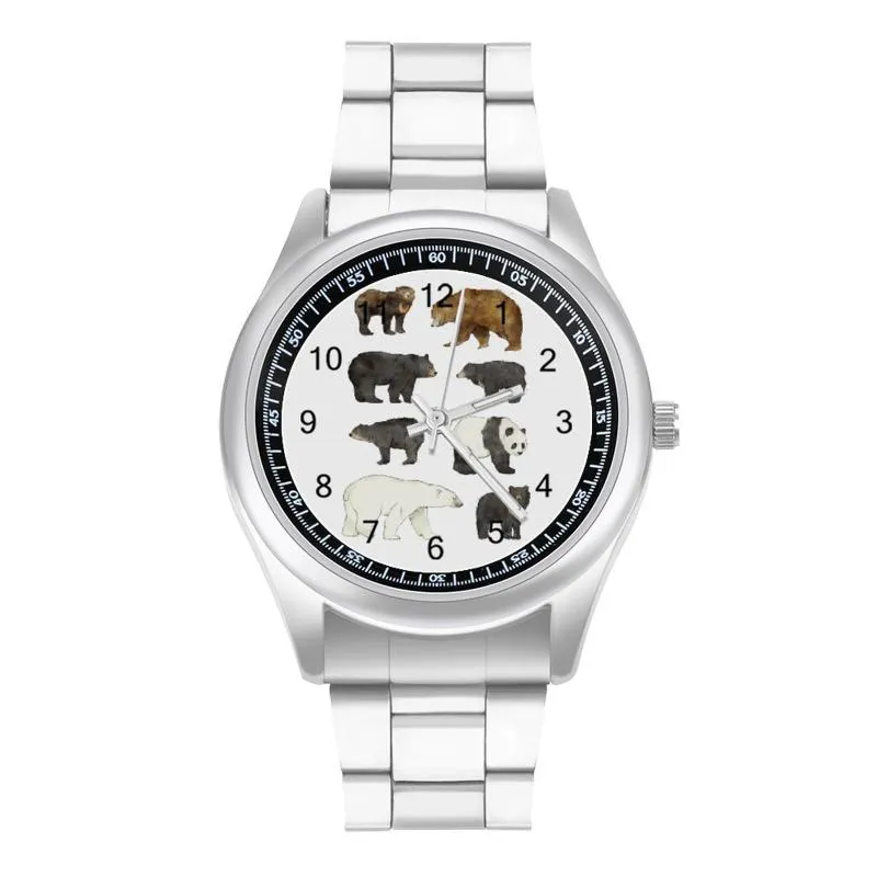 腕時計ベアクォーツウォッチデザインレトロな手首のステンレスファッション旅行少女の腕時計