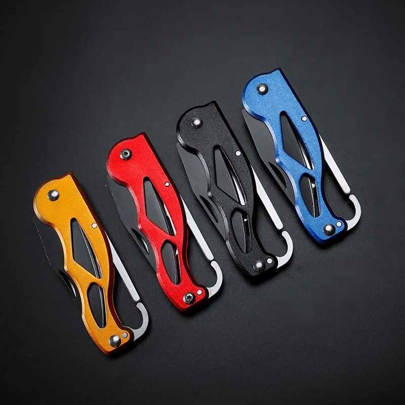 Multi-functie Outdoor Survival Folding Mes Mini Safetion Defensie Pocket Rugzak Messen Hanger Tool HW516